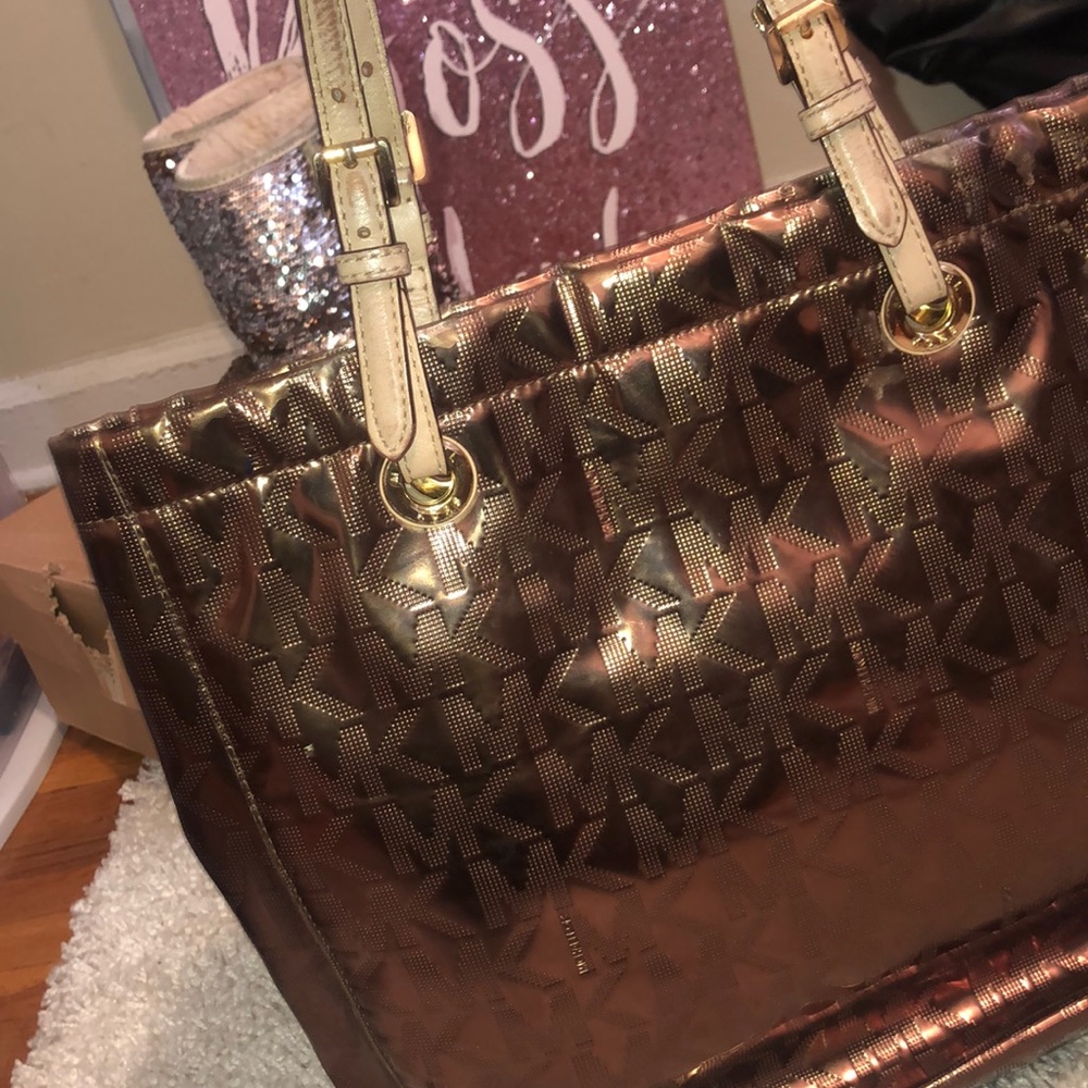 Michael Kors Monographic Metallic Tote
